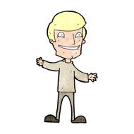 cartoon grinning man N120