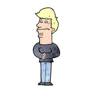 cartoon nervous man N206