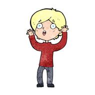 cartoon frightened man N143