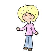 cartoon happy woman N345