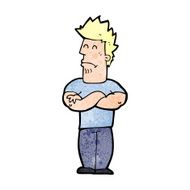cartoon sulking man N12