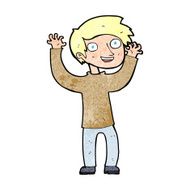 cartoon happy man N634