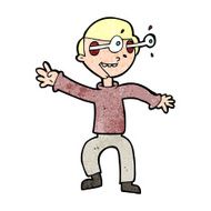 cartoon amazed boy N26