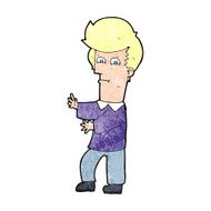 cartoon man gesturing wildly N13