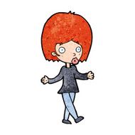 cartoon confused woman N143