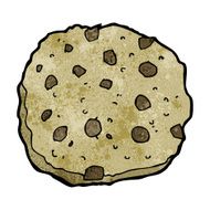 chocolate chip cookie cartoon N18