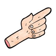 cartoon pointing hand N71