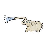 cartoon elephant squirting water N22