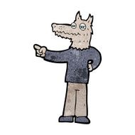cartoon pointing wolf man N8