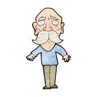 cartoon sad old man N24