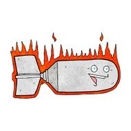 cartoon falling bomb N13