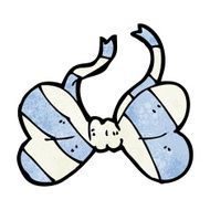 cartoon striped bow tie N13