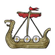 Cartoon Viking Ship N43