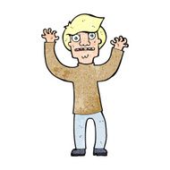 cartoon terrified man N366
