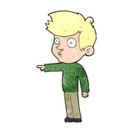 cartoon pointing boy N40