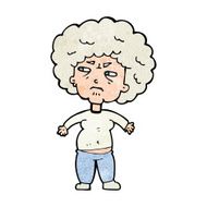 cartoon annoyed old woman N24