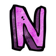cartoon letter N200