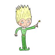 cartoon magic christmas elf N14