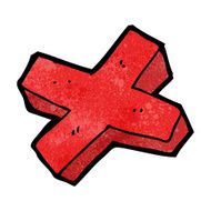 cartoon negative cross symbol N13