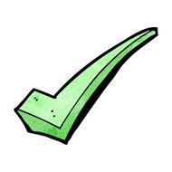 cartoon positive tick symbol N13