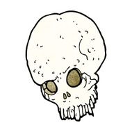 cartoon spooky skull N227