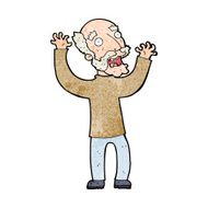 cartoon terrified old man N25