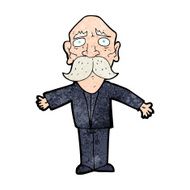 cartoon disapointed old man N3