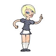 cartoon waitress taking order N26