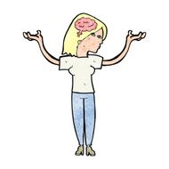 cartoon intelligent woman N25