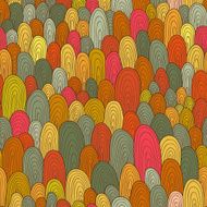 Seamless hand-drawn abstract pattern Endless texture in warm co N3