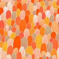 Seamless hand-drawn abstract pattern Endless texture in warm co N5