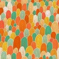 Seamless hand-drawn abstract pattern Endless texture in warm colors N2