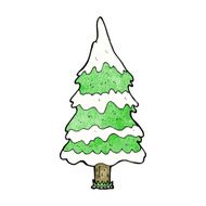 cartoon snowy tree N13