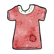 cartoon patched old tee shirt N13