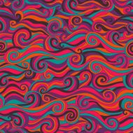 Seamless wave hand-drawn pattern waves background (seamlessly t N2