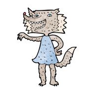cartoon wolf girl N9