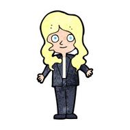 cartoon friendly business woman N12