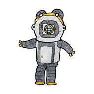 cartoon deep sea diver N39