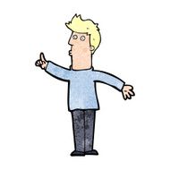 cartoon man advising caution N14