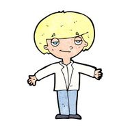 cartoon smug boy N13
