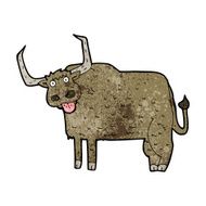 cartoon hairy cow N13