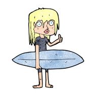 Cartoon Surfer Girl N29