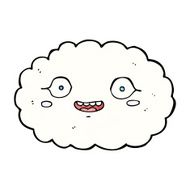happy cartoon cloud N40