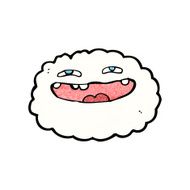 happy cartoon cloud N41