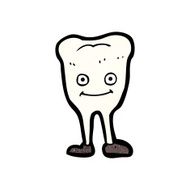 cartoon happy tooth N58