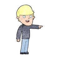 cartoon pointing man N138