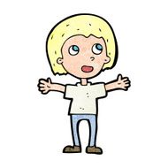 cartoon happy person N42