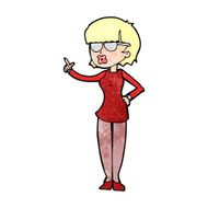 cartoon woman wearing spectacles N55