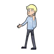 Cartoon Man Asking Question N107