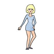 cartoon woman in dress N52